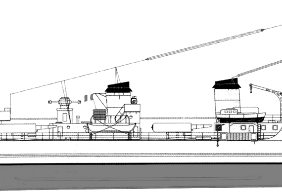 Эсминец NMF Mameluk 1940 [Destroyer] - чертежи, габариты, рисунки